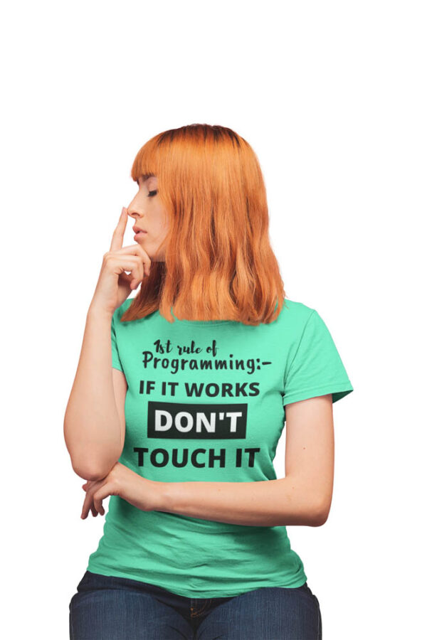 1st rule of Programming T-Shirt for Women - DK - Image 3