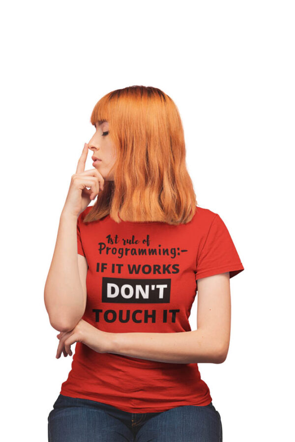 1st rule of Programming T-Shirt for Women - DK - Image 4