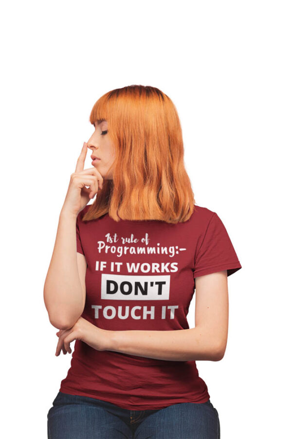 1st rule of Programming T-Shirt for Women - LT - Image 4