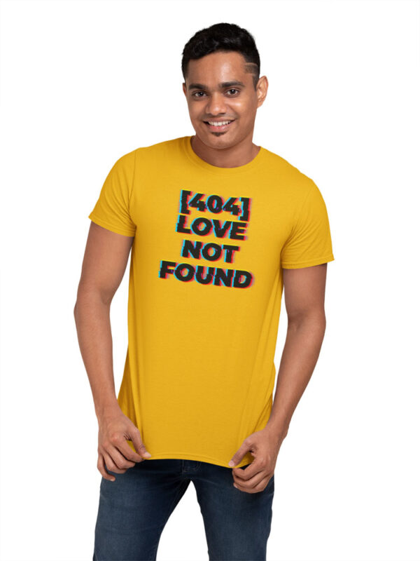 404 Error Love Not Found Men's T-Shirt - Image 3