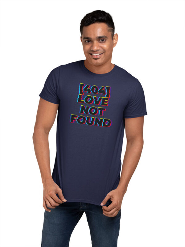 404 Error Love Not Found Men's T-Shirt - Image 4