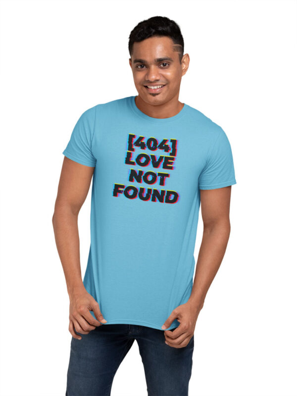 404 Error Love Not Found Men's T-Shirt - Image 5