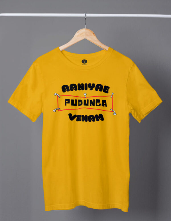 Aaniya Pudunga Venam Movie Men's T-shirt - DK - Image 3