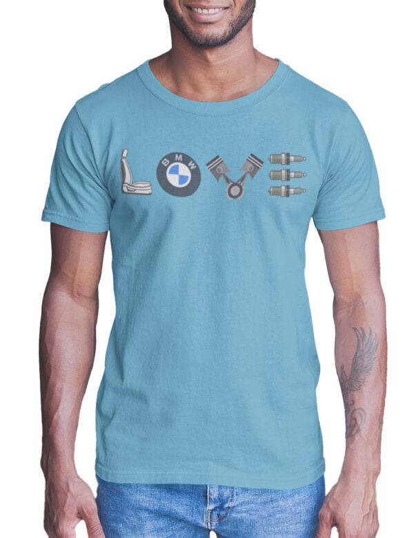 BMW Car Love T-Shirt for Men - Image 3