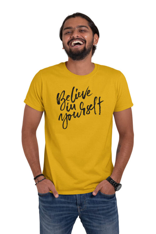 Believe in Yourself Positivity T-Shirt for Men - Image 2