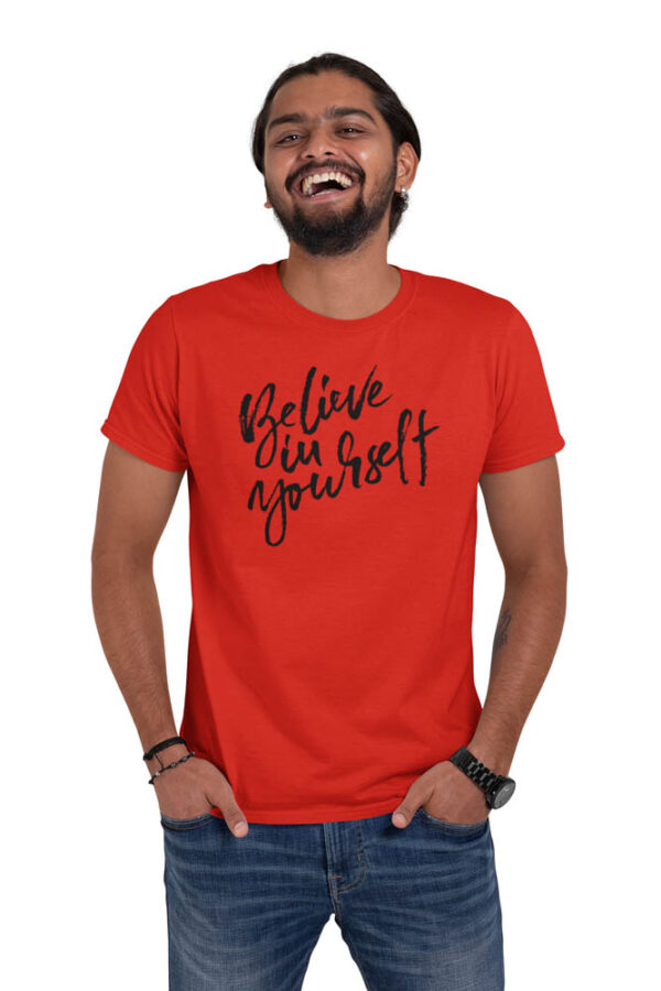 Believe in Yourself Positivity T-Shirt for Men - Image 3