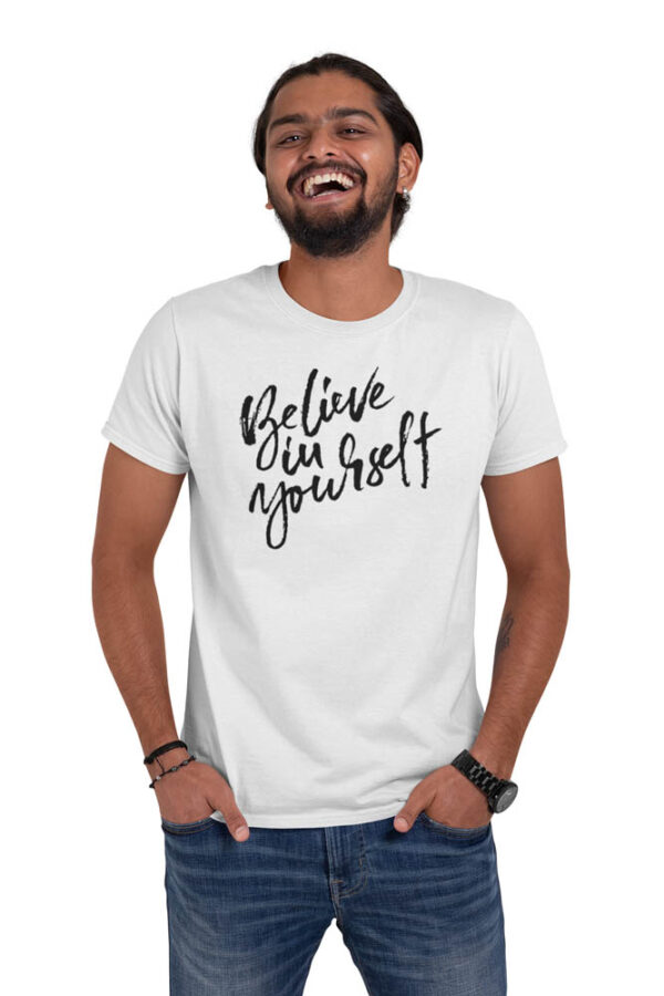 Believe in Yourself Positivity T-Shirt for Men - Image 6