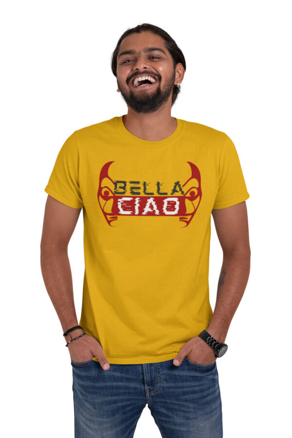 Bella ciao Face Glitch T-Shirt for Men - Image 4