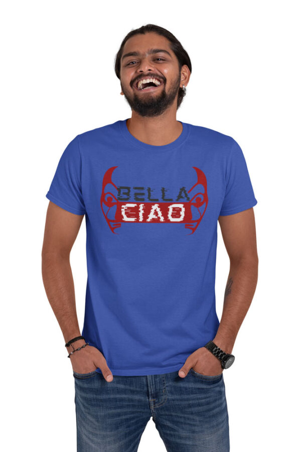 Bella ciao Face Glitch T-Shirt for Men - Image 5