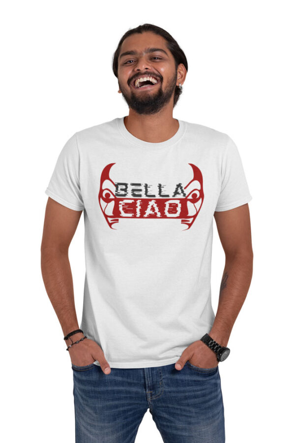 Bella ciao Face Glitch T-Shirt for Men