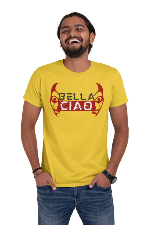 Bella ciao Face Glitch T-Shirt for Men - Image 2