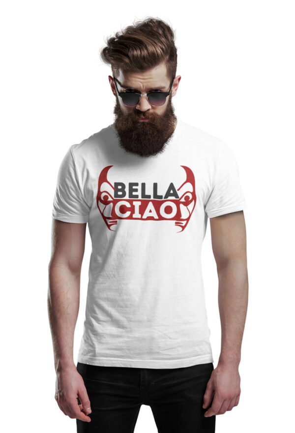 Bella Ciao Face without Glitch T-Shirt for Men - Image 4