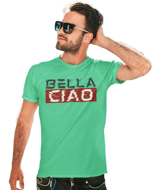 Bella Ciao Glitch T-Shirt for Men - Image 4