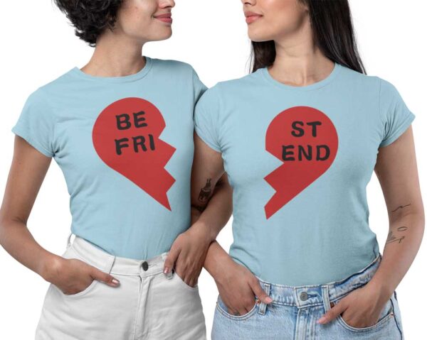 Besties Best Friend Heart Half Pair Women's T-Shirt