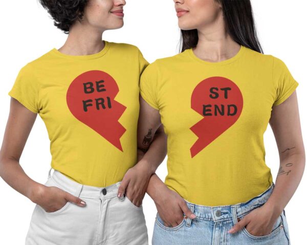 Besties Best Friend Heart Half Pair Women's T-Shirt - Image 3