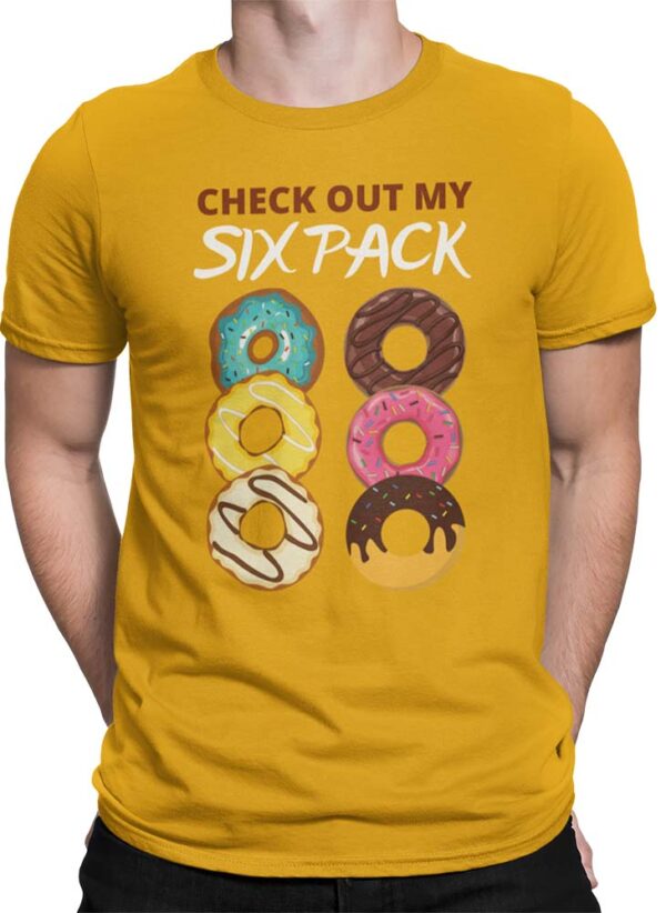 CHECK OUT MY SIX PACK Foodie T-Shirt for Men - Image 3