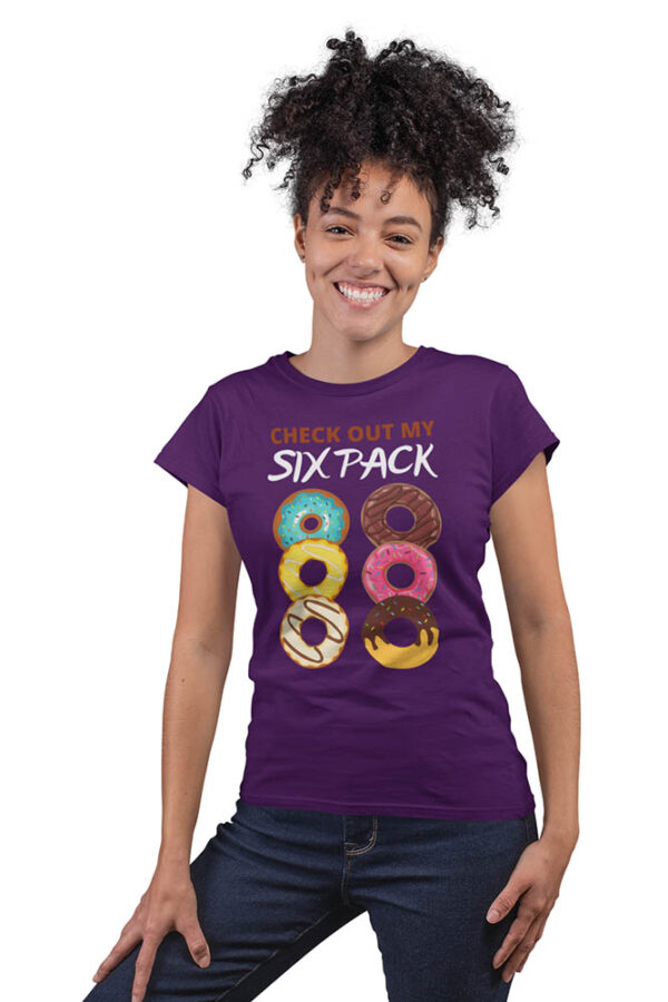 Check Out My Six Packs Foodie T-Shirt for Women - Image 4