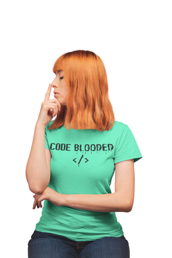 CODE Blooded Programmer Women's T-Shirt - DK - Image 4