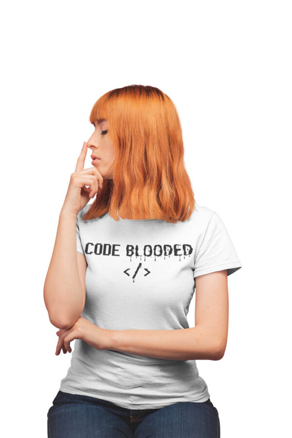 CODE Blooded Programmer Women's T-Shirt - DK - Image 2