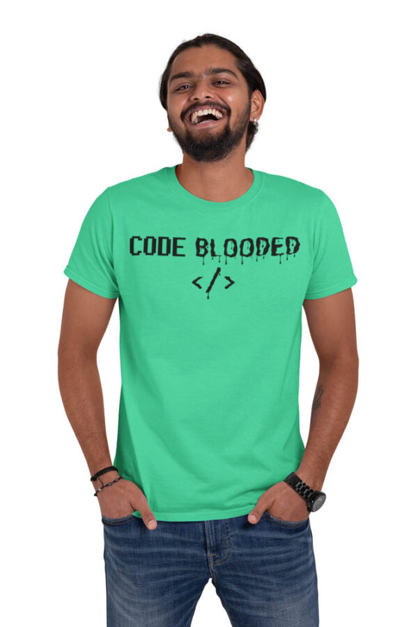 CODE Blooded Programmer T-Shirt for Men - DK - Image 5