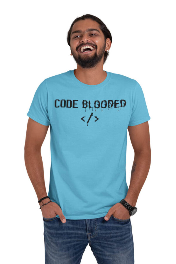 CODE Blooded Programmer T-Shirt for Men - DK - Image 3