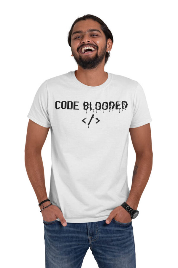 CODE Blooded Programmer T-Shirt for Men - DK - Image 4