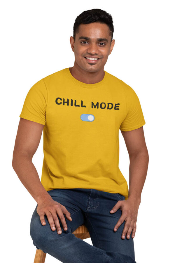 Chill Mode On Positivity T-Shirt for Men - DK - Image 2