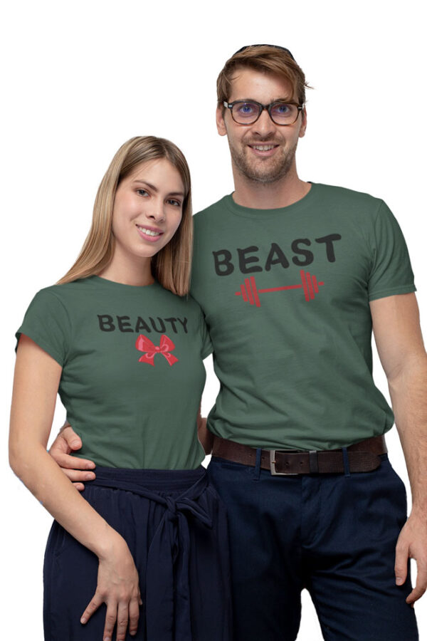 Beauty Beast Couple Love T-Shirt – DK - Image 3