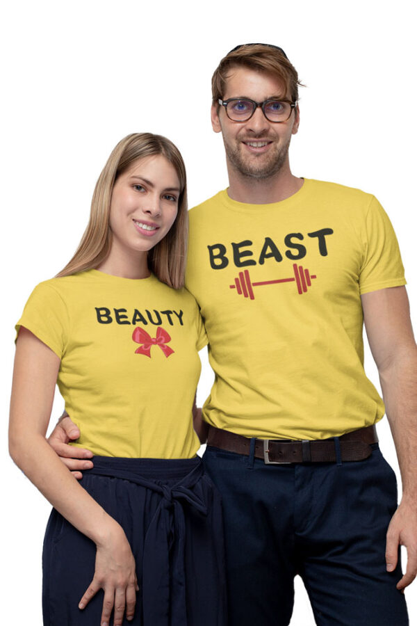 Beauty Beast Couple Love T-Shirt – DK - Image 2