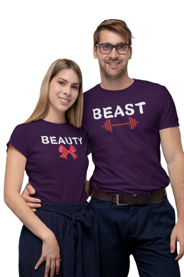 Beauty Beast Couple Love T-Shirt - LT - Image 4