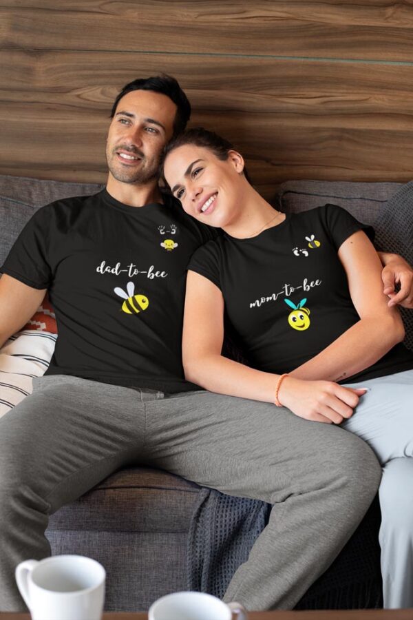 Dad to be, Mom to be Valentine Couples T-Shirt - LT - Image 3