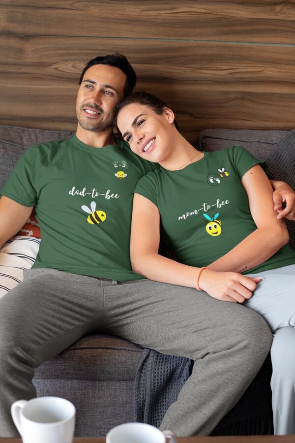 Dad to be, Mom to be Valentine Couples T-Shirt - LT - Image 4