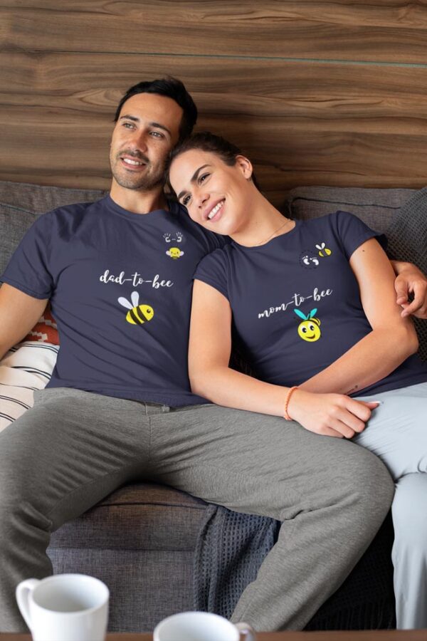 Dad to be, Mom to be Valentine Couples T-Shirt - LT - Image 6