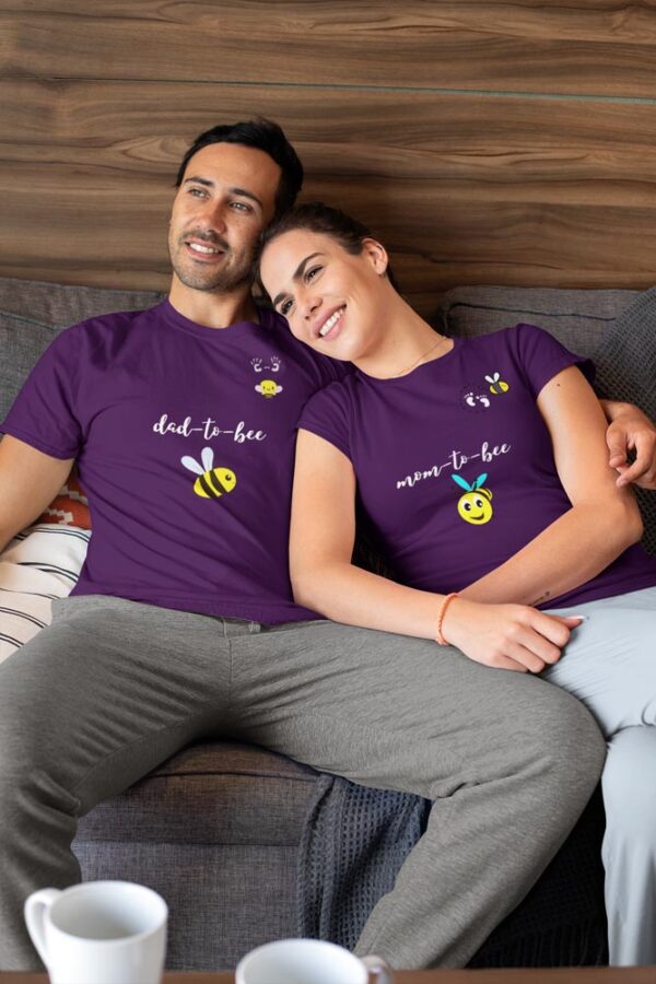 Dad to be, Mom to be Valentine Couples T-Shirt - LT