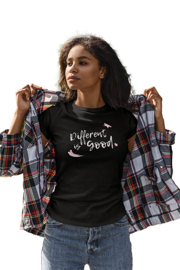 Different is Good Positivity T-Shirt for Women - LT - Image 2