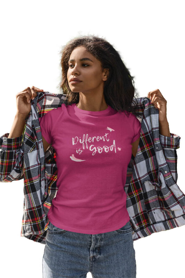 Different is Good Positivity T-Shirt for Women - LT - Image 3