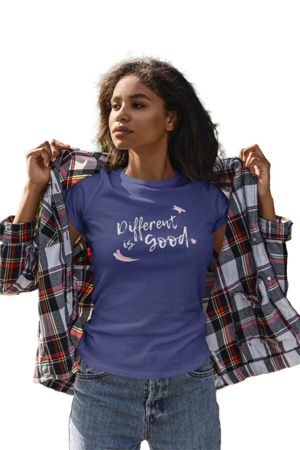 Different is Good Positivity T-Shirt for Women - LT - Image 4