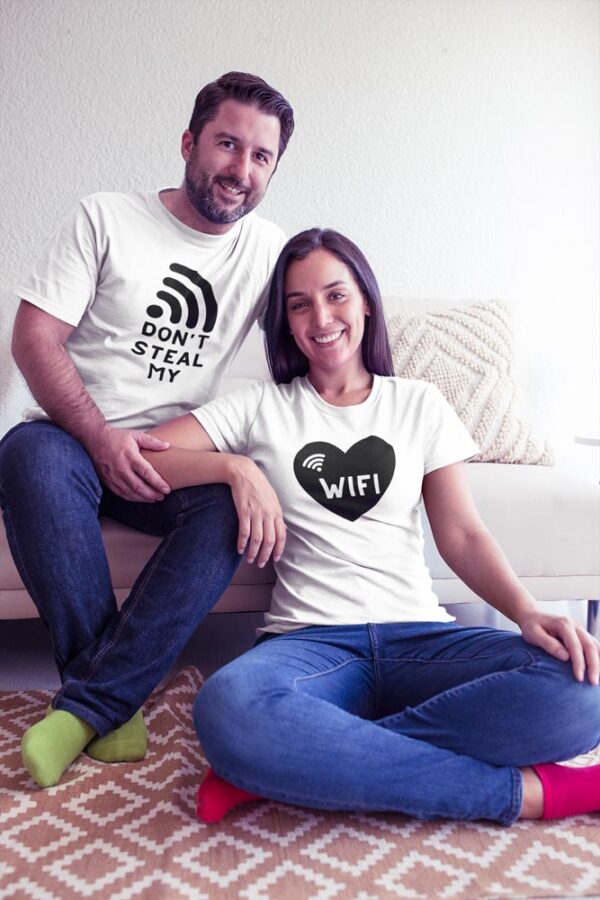 Don't Steal My Wife Valentine Couples T-Shirt - DK - Image 5