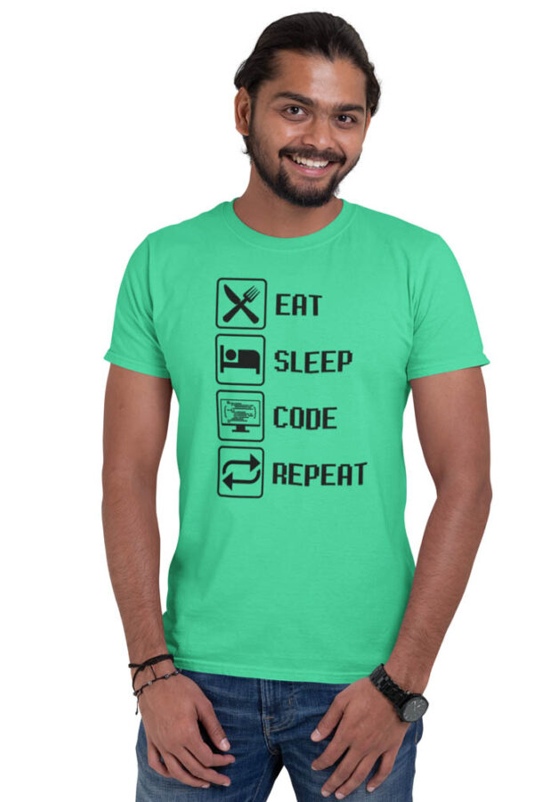 Eat Sleep Code Repeat Programming T-Shirt for Men - DK - Image 5