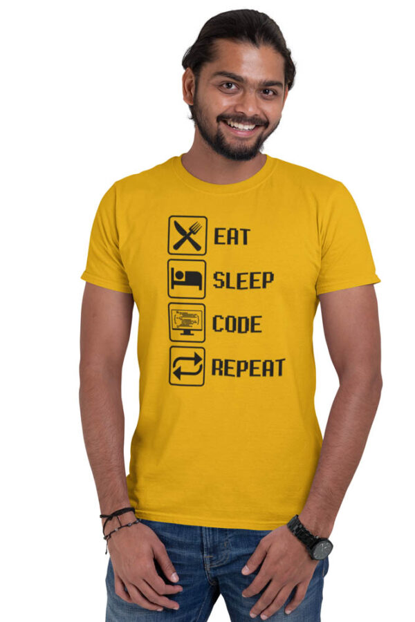 Eat Sleep Code Repeat Programming T-Shirt for Men - DK