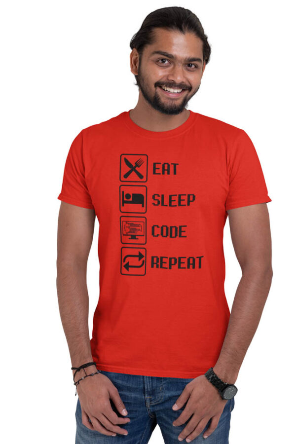 Eat Sleep Code Repeat Programming T-Shirt for Men - DK - Image 2