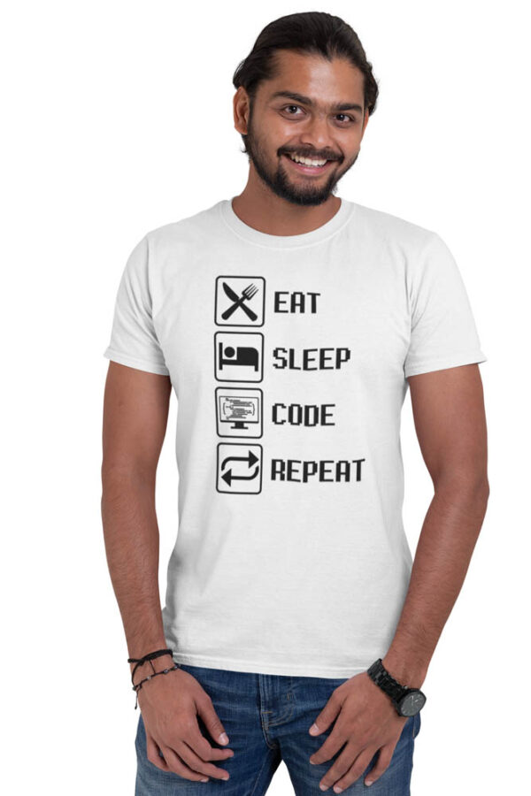 Eat Sleep Code Repeat Programming T-Shirt for Men - DK - Image 4