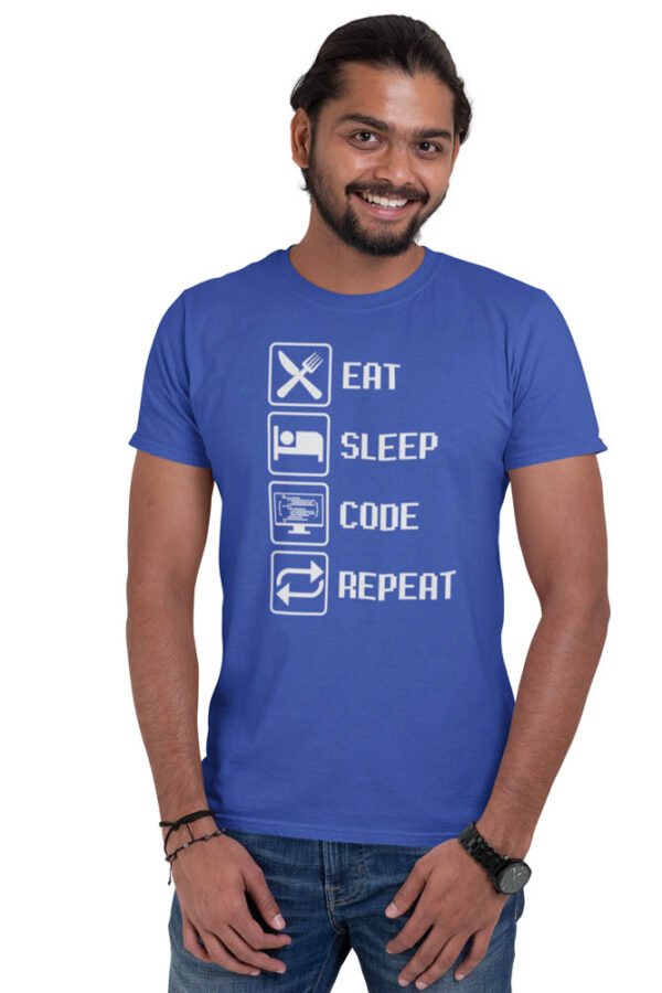 Eat Sleep Code Repeat Programming T-Shirt for Men - LT