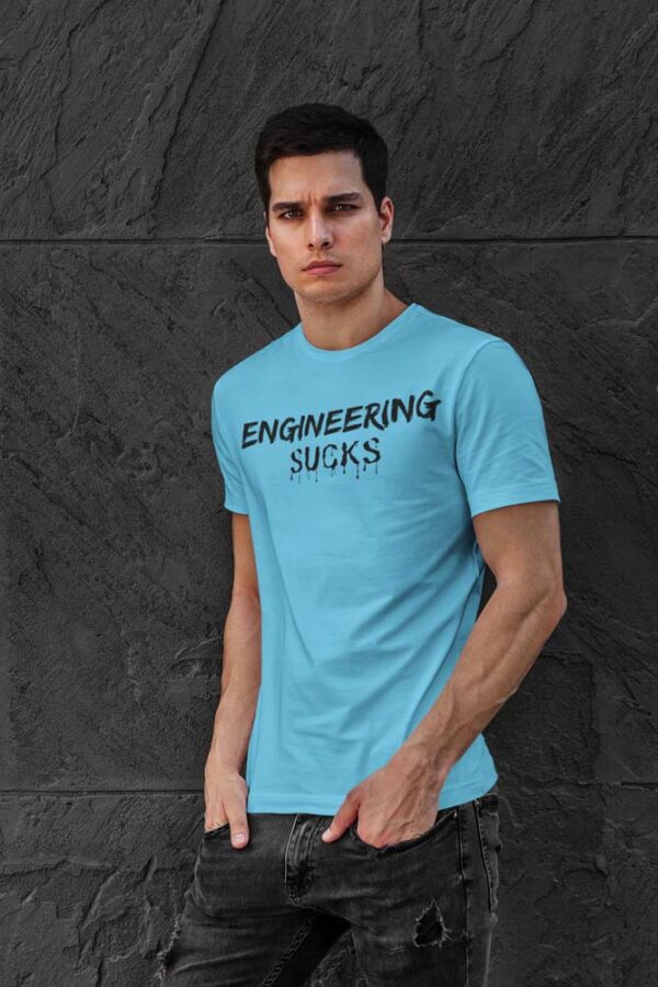 Engineering Sucks Blood Drop T-Shirt for Men - DK - Image 2