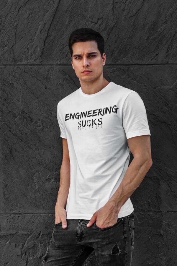 Engineering Sucks Blood Drop T-Shirt for Men - DK - Image 3