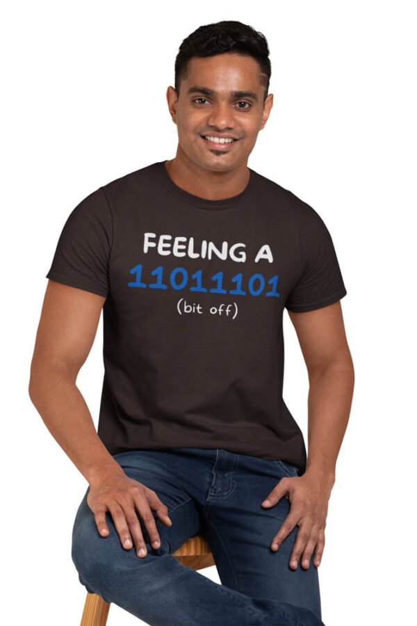 Feeling a Bit Off 0101 Programmer T-Shirt for Men - LT - Image 2