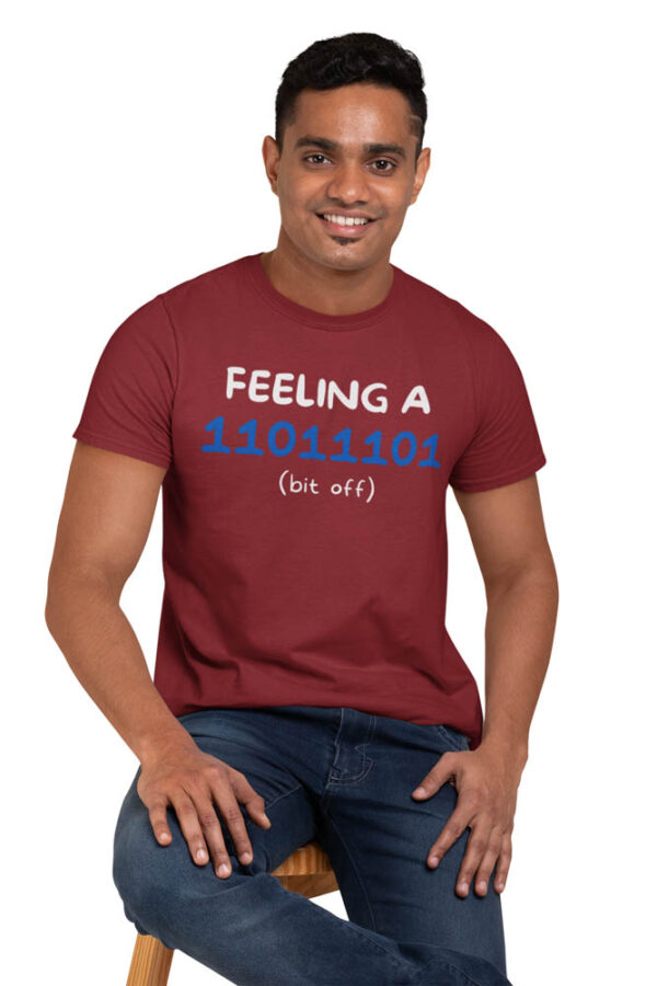 Feeling a Bit Off 0101 Programmer T-Shirt for Men - LT - Image 3