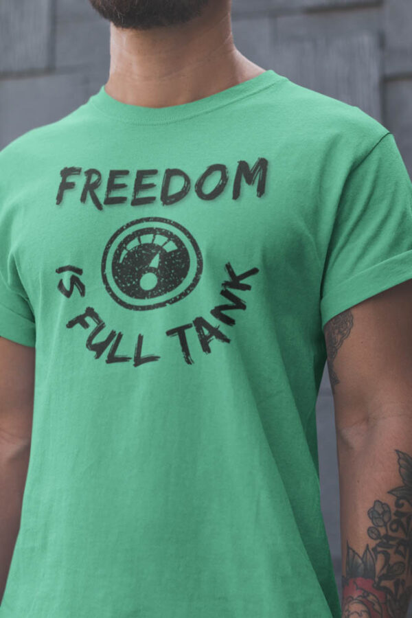 FREEDOM Is Full Tank Bike T-Shirt for Men - DK