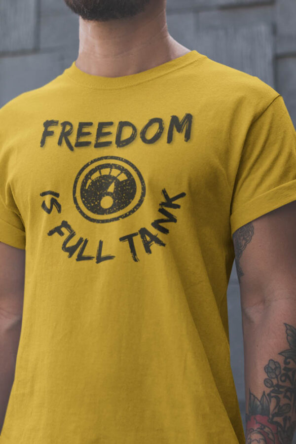 FREEDOM Is Full Tank Bike T-Shirt for Men - DK - Image 2