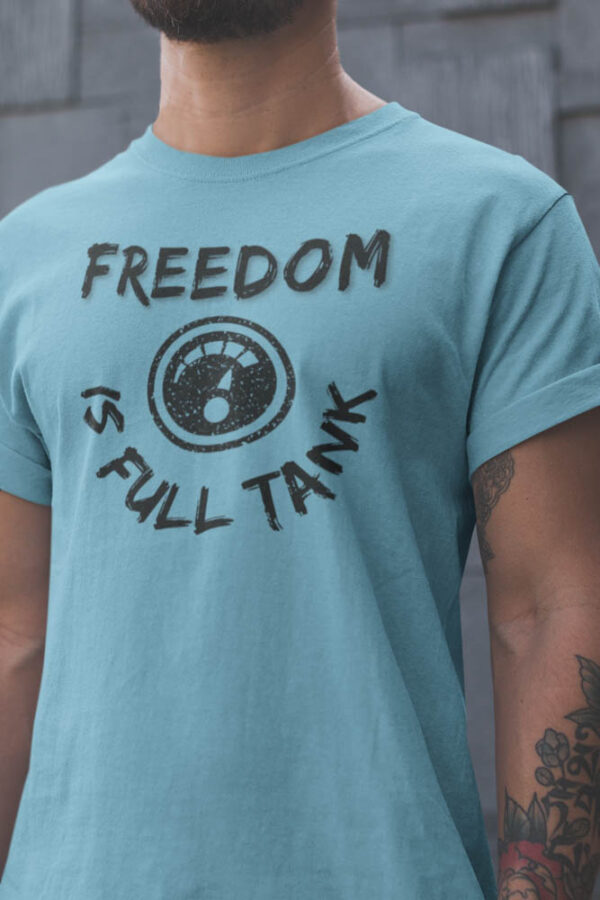 FREEDOM Is Full Tank Bike T-Shirt for Men - DK - Image 4